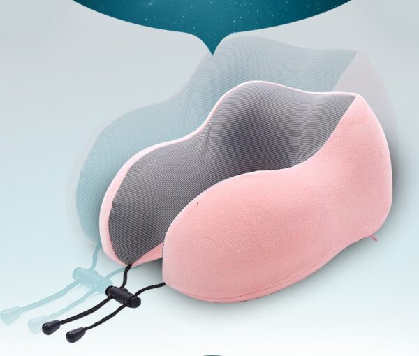 Memory Foam Travel Pillow Pink