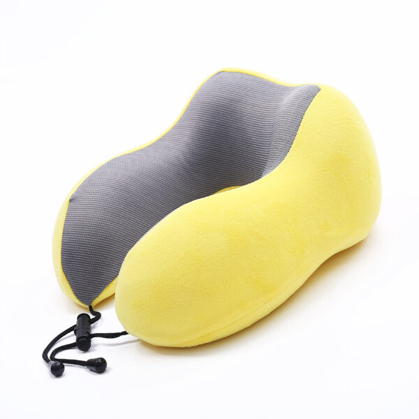 Memory Foam Travel Pillow Yellow