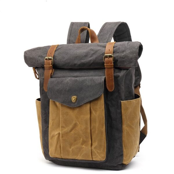 Retro Style Backpack - Black