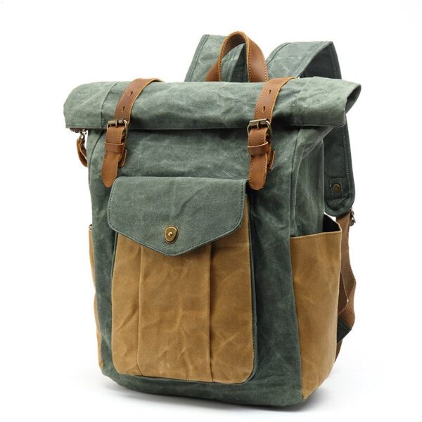 Retro Style Backpack - Lake Green