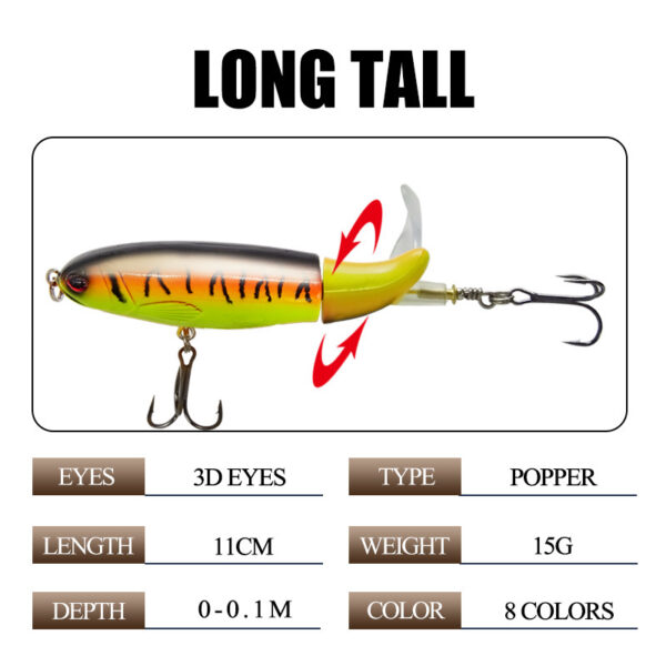 11cm/14cm Popper Fishing Lures Info