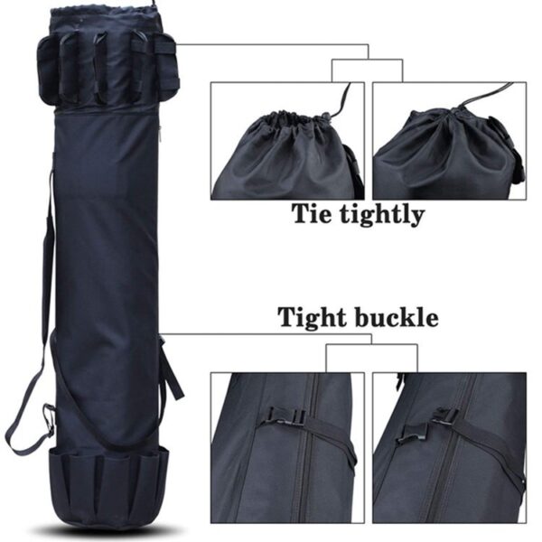 Multifunctional Fishing Rod Bag - Fishing Gear Storage Bag Black