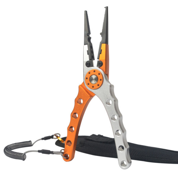 Aluminium Fishing Pliers - Orange & Silver