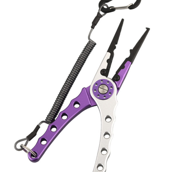 Aluminium Fishing Pliers - Purple & Silver